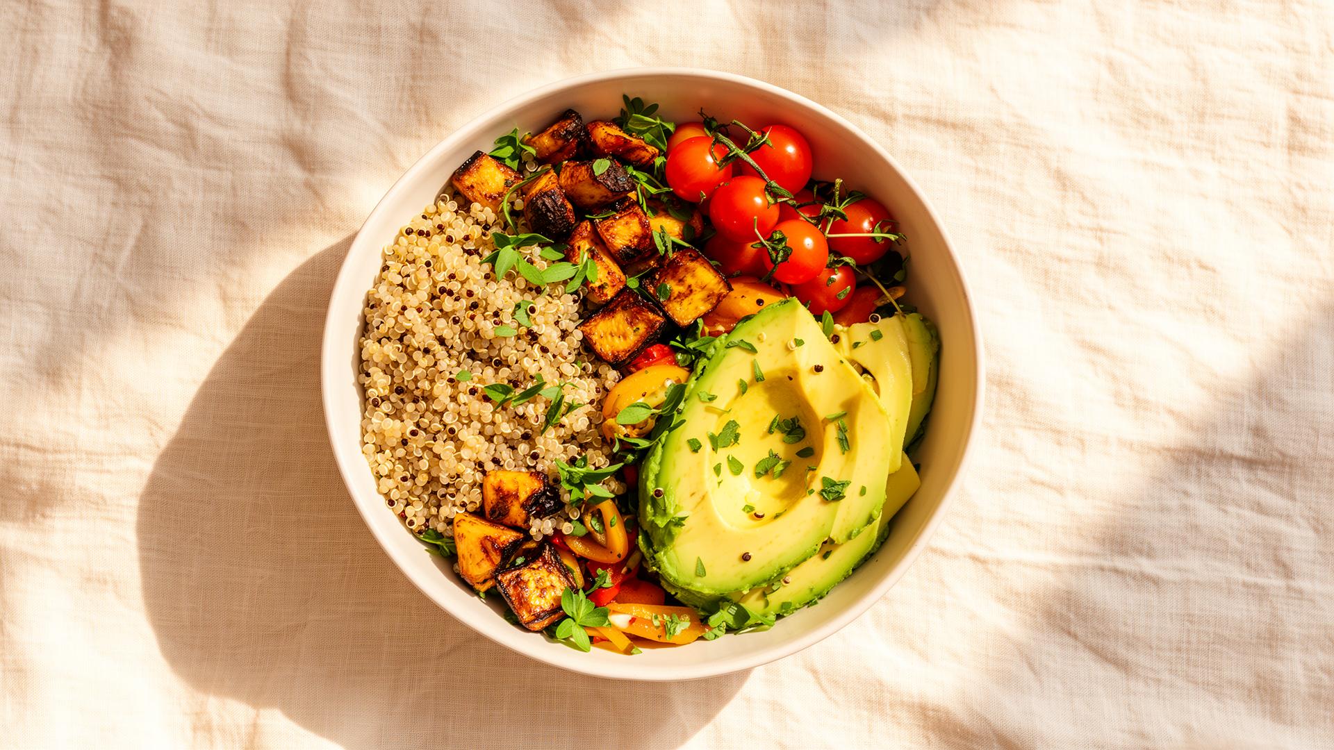 Fresh personalized meal in a bowl